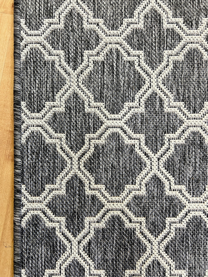 Seaspray Moroc Grey White Runner 80 cm wide | $39 per metre