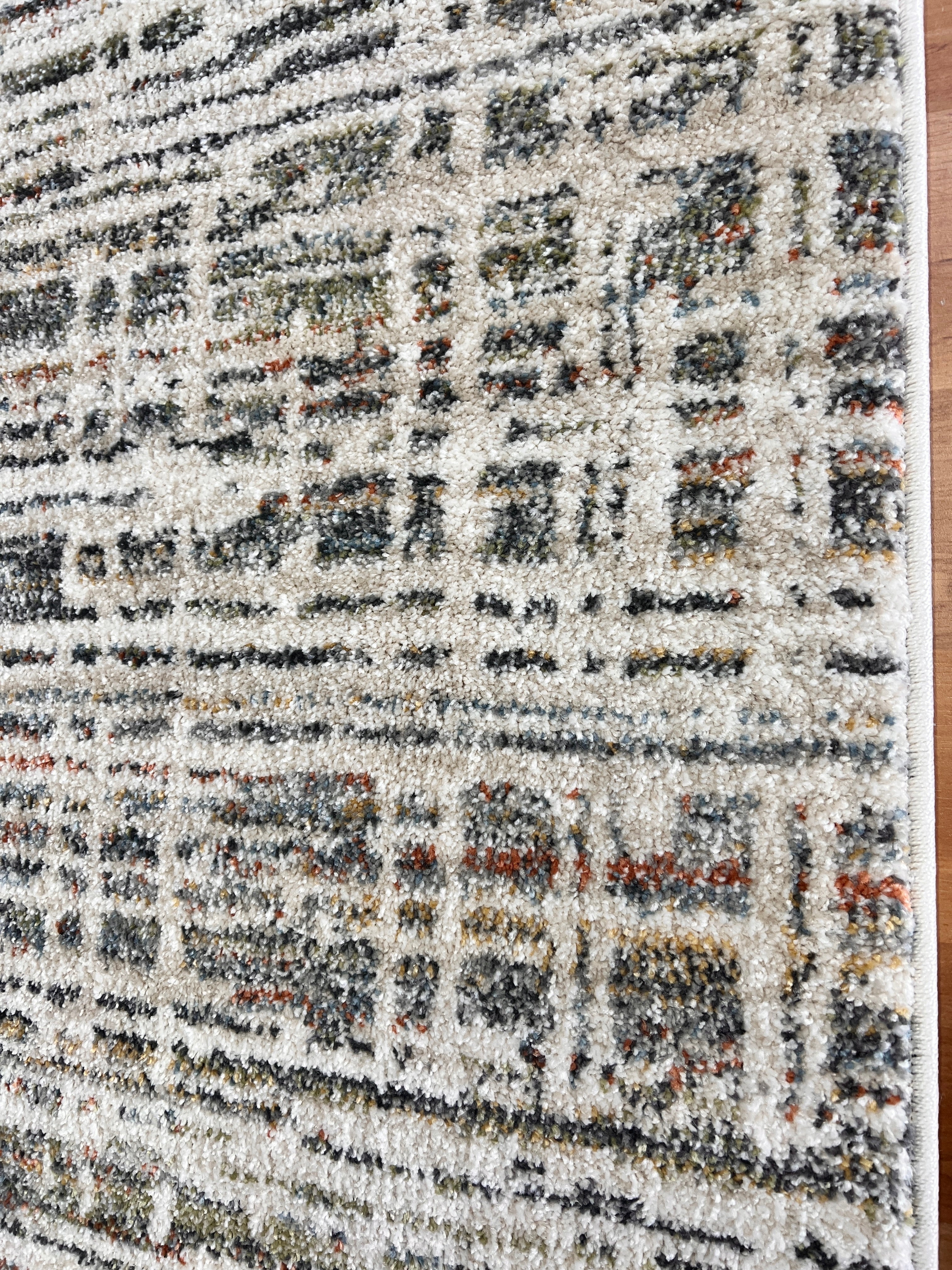 Lusaka Cream Blue Runner 80 cm wide | $75 per metre