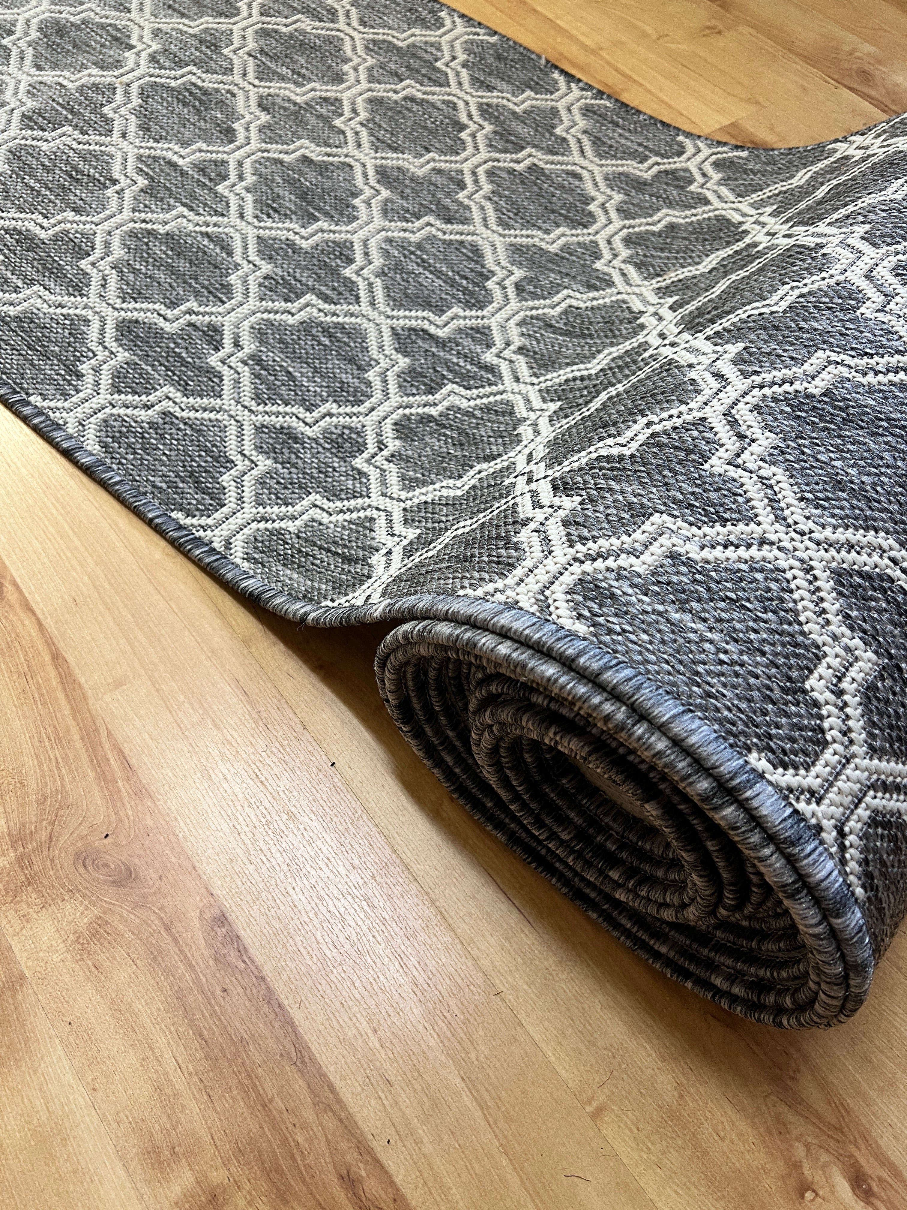 Seaspray Moroc Grey White Runner 67 cm wide | $29 per metre