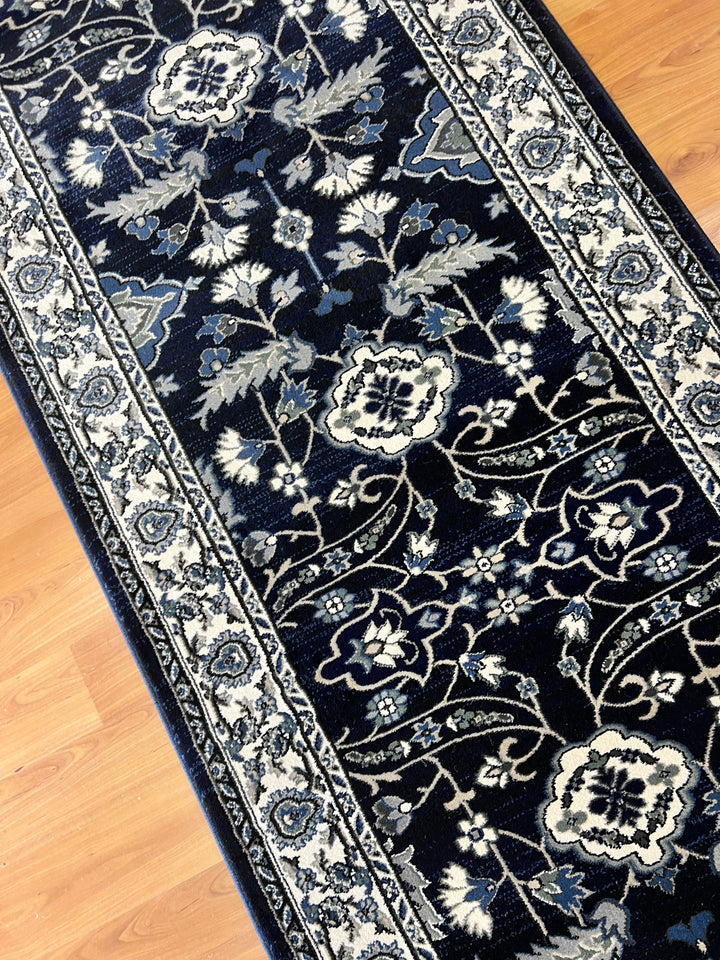 Verona Antique Navy Runner 80 cm wide | $95 per metre
