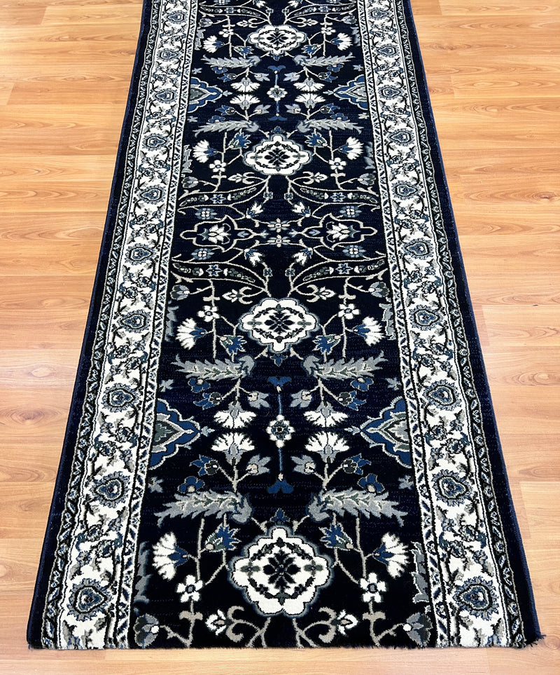 Verona Antique Navy Runner 80 cm wide | $95 per metre-zoom-