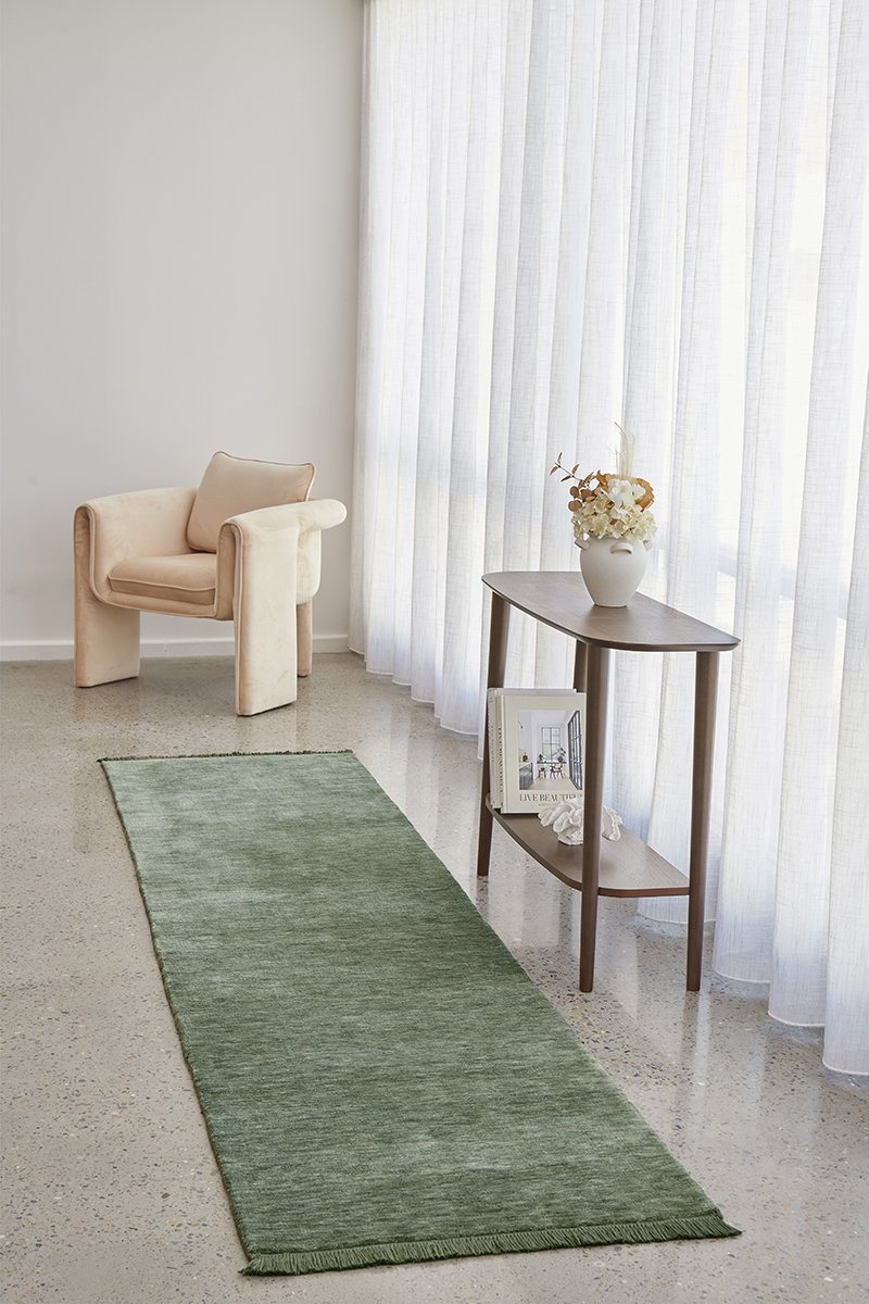KinShip Sage Green Fixed Runner by Conscious Loom