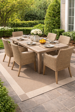 Black polypropylene Verandah straw from Belgium, featuring a textured woven design suitable for outdoor decor.