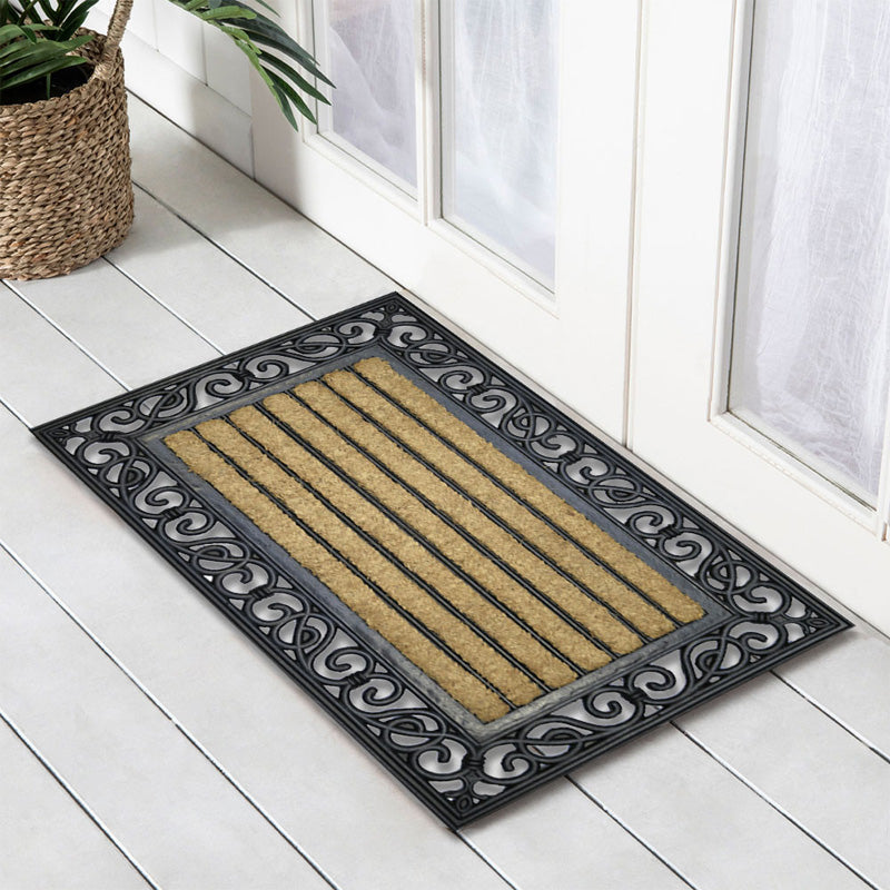 Doormat Rubber & Coir Ribbed-2