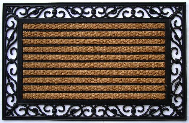Doormat Rubber Coir Yarn Stripe-zoom-1