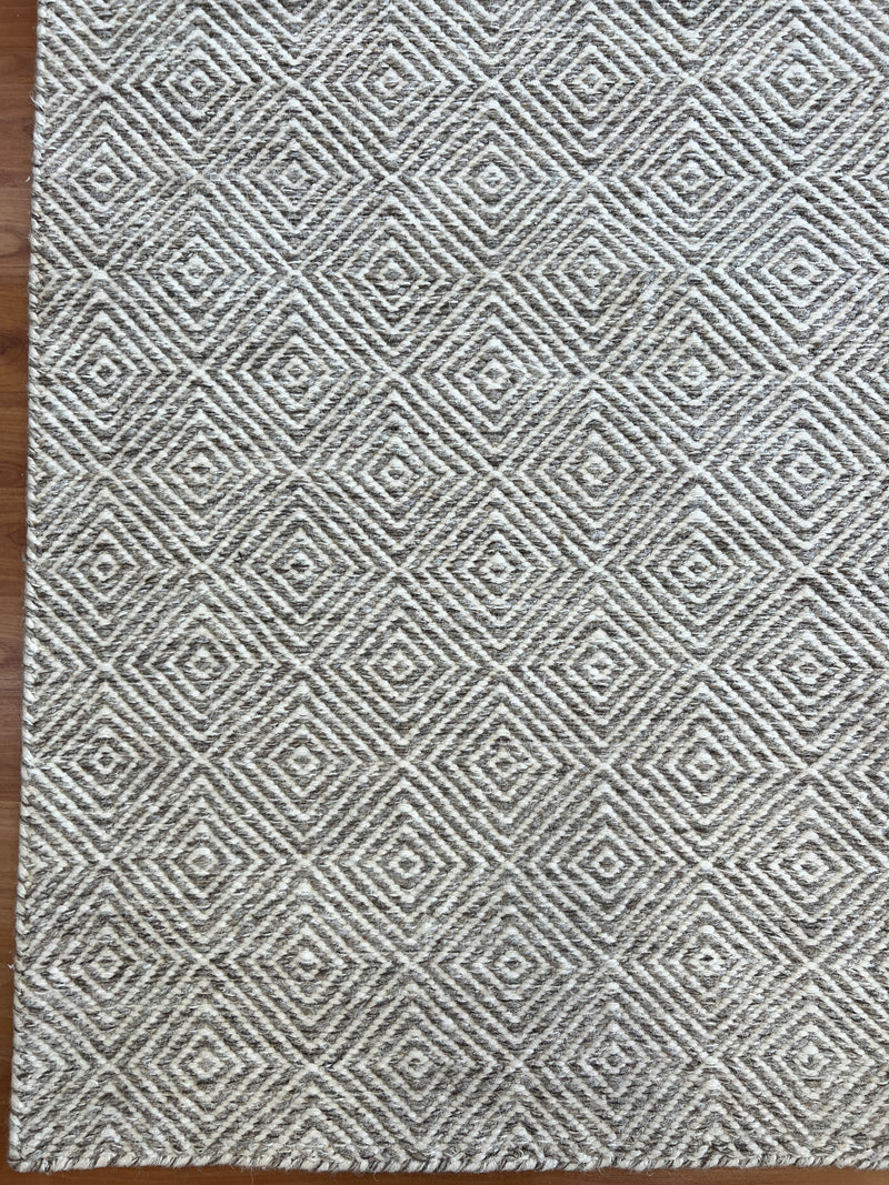 Diamond Natural White Flatweave Runner 80 x 1200 cm-zoom-