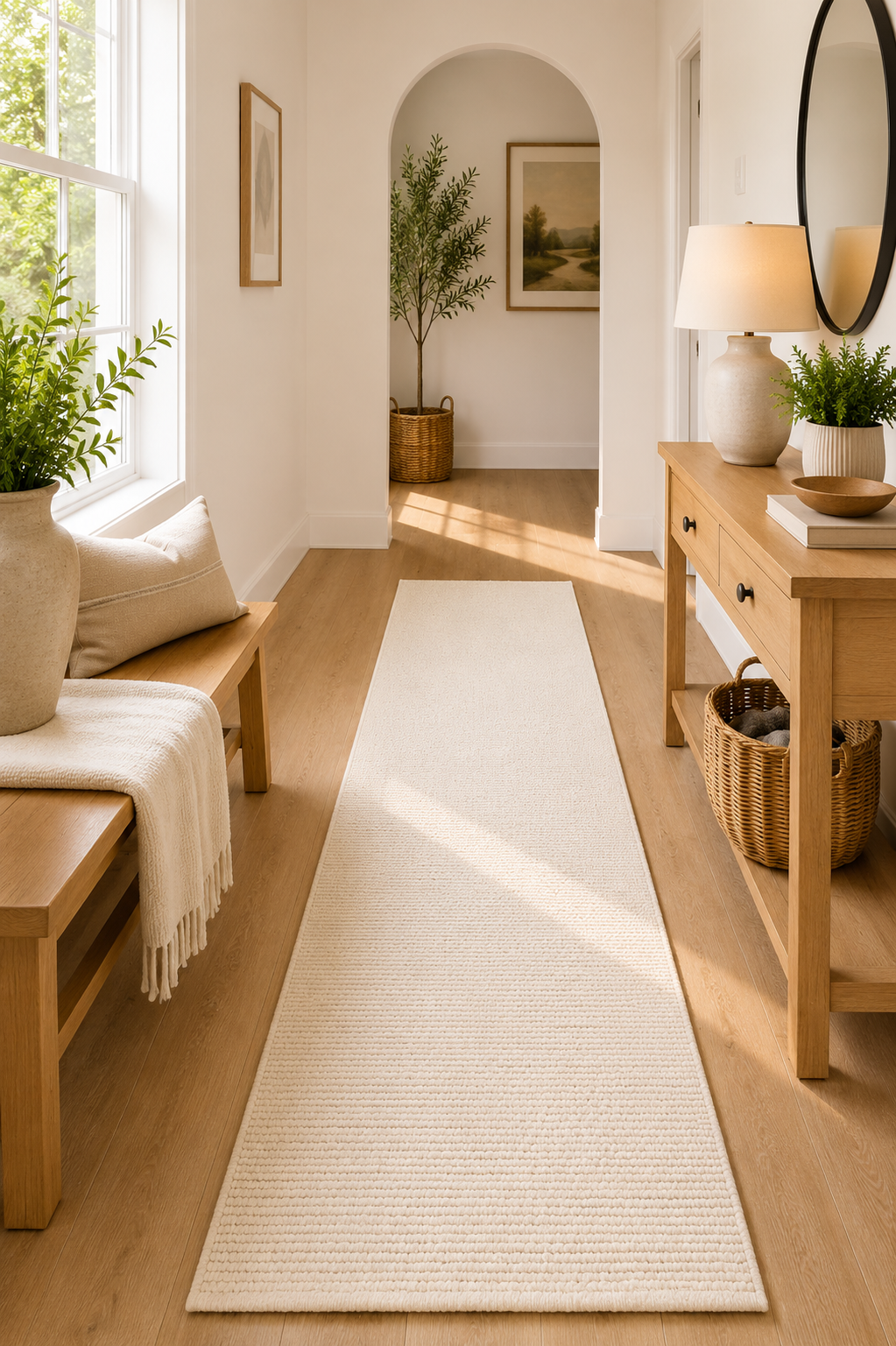 Lyo White Ivory Fixed Runner-zoom-1