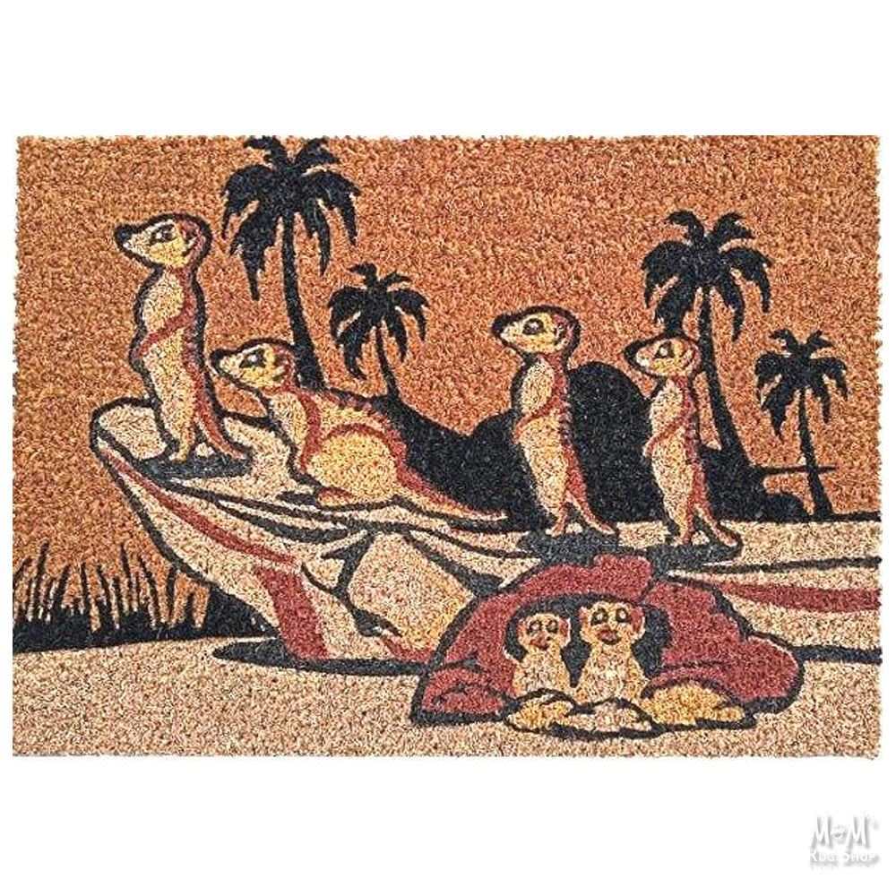 Doormat Latex Coir Meercat