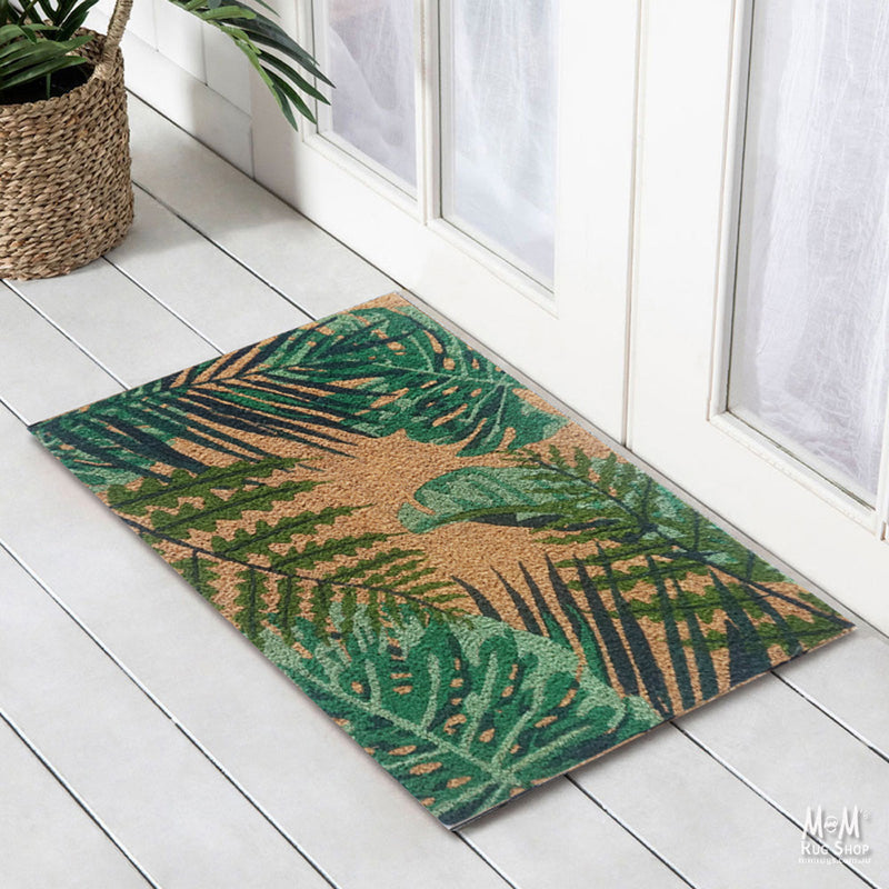 Doormat Latex Coir Leaves-zoom-