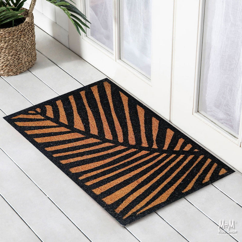 Doormat PVC Coir Black Fern-zoom-