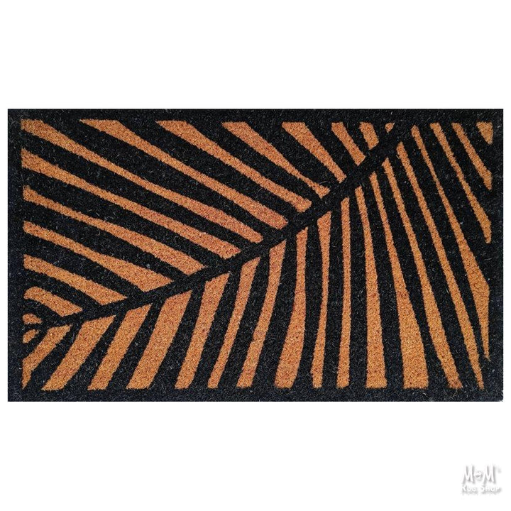 Doormat PVC Coir Black Fern