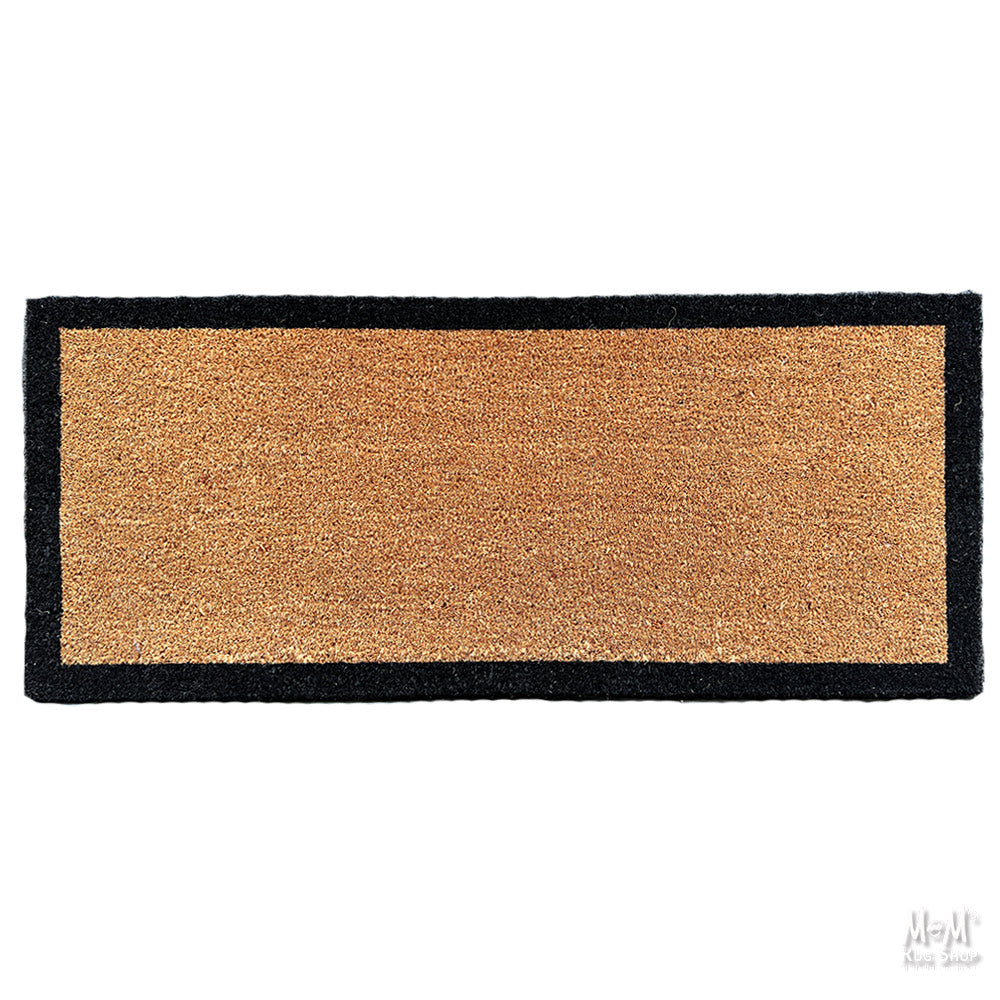 Doormat PVC Coir Black Border Wide