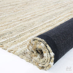 India Coogee Sand jute and cotton tote bag with woven texture and sturdy handles, perfect for casual or beach outings.
