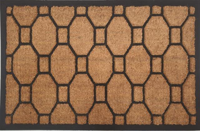 Doormat Rubber Coir Embossed Geometric-zoom-