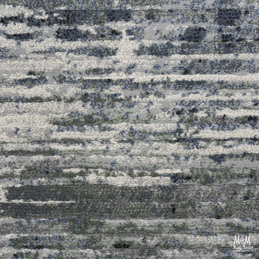 Belgium Franklin Evergreen heat set polypropylene material in a close-up image showing its texture and color.