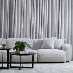India Garcia Oyster wool and viscose rug with intricate pattern and soft texture, showcasing elegant craftsmanship.