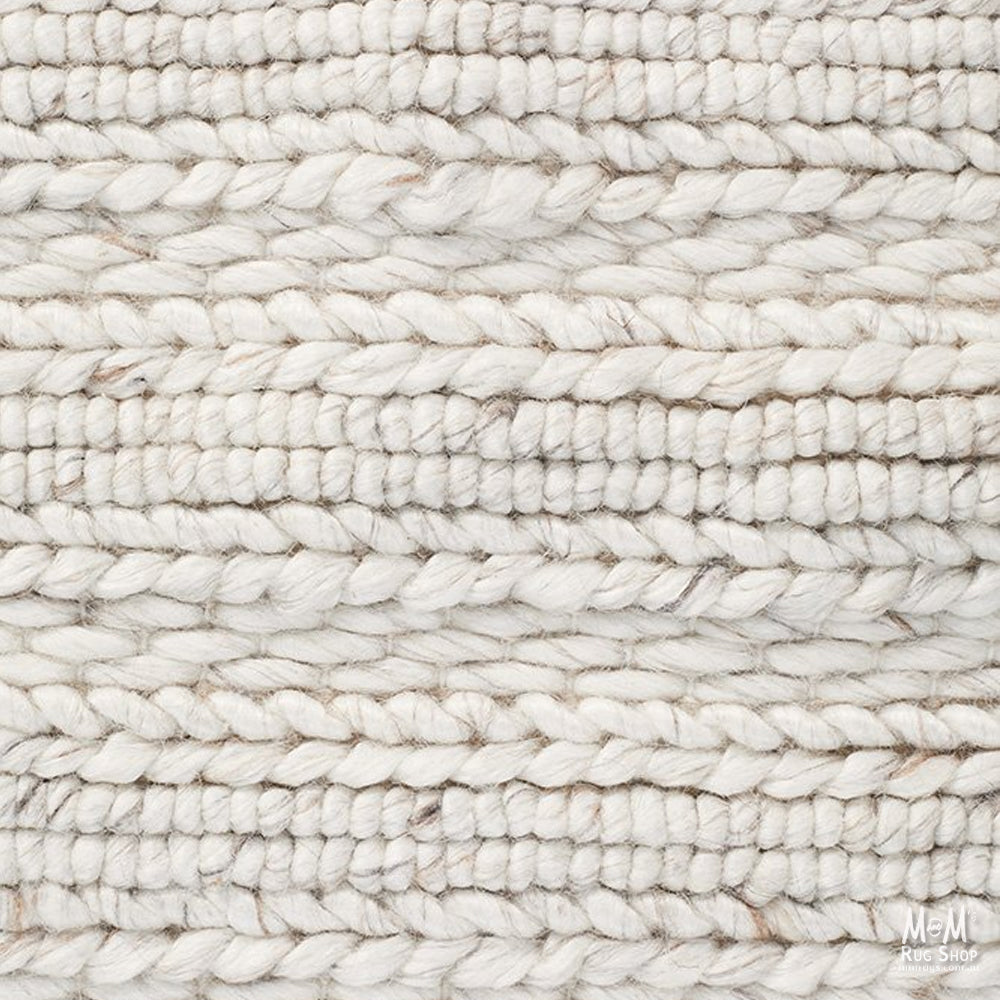 Close-up of Harvest Ivory wool with viscose fabric showing soft, textured fibers in a natural ivory color from India.