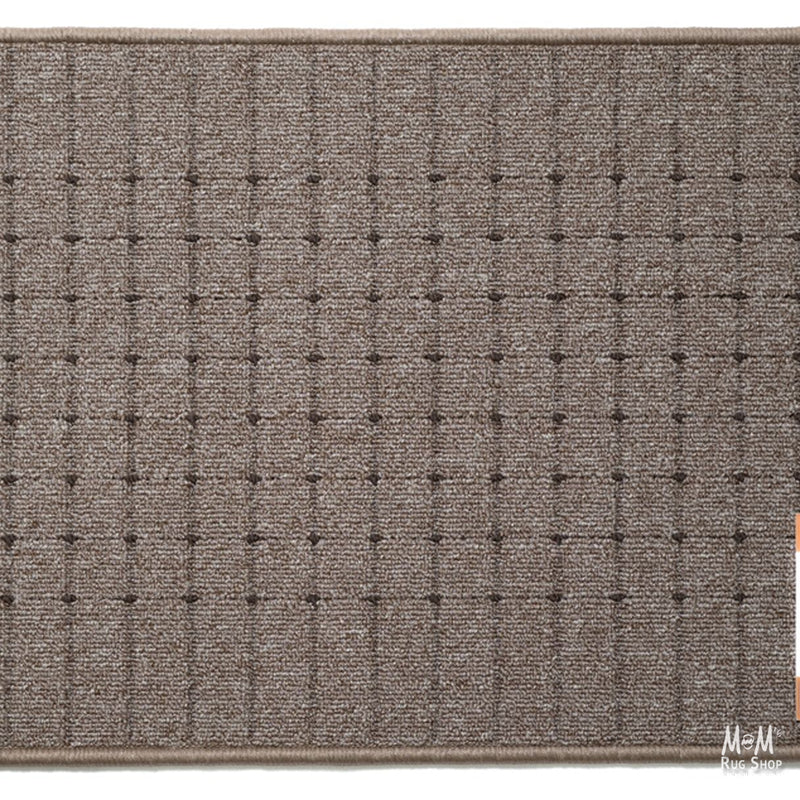Jazz Taupe Dark Brown Rubber Backed Mats-zoom-