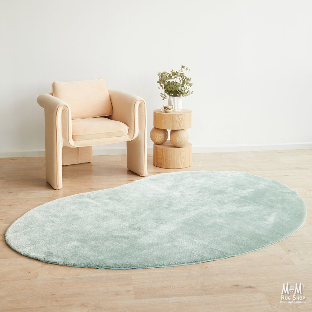 Jelly Bean Mint Green Shaped Rug-zoom-1