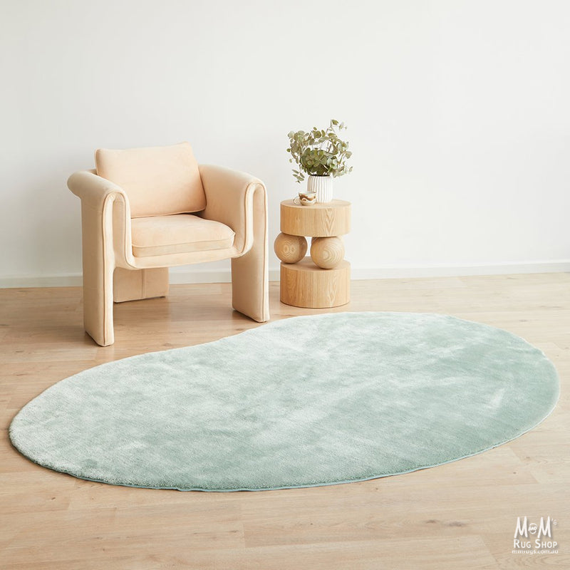 Jelly Bean Mint Green Shaped Rug-zoom-