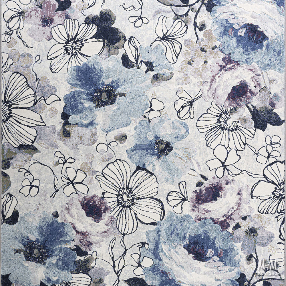 Belgium Kensington Bouquet heat set polypropylene fabric sample, showcasing colorful floral pattern and texture.