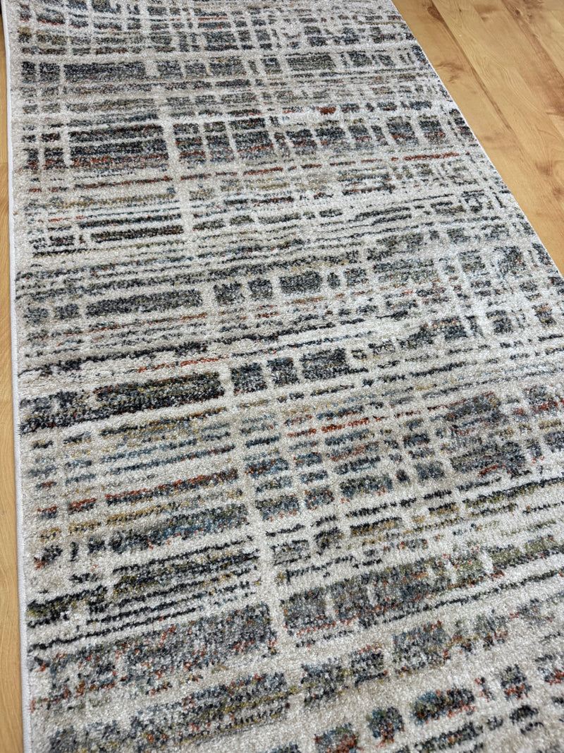 Lusaka Cream Blue Runner 80 cm wide | $75 per metre-zoom-