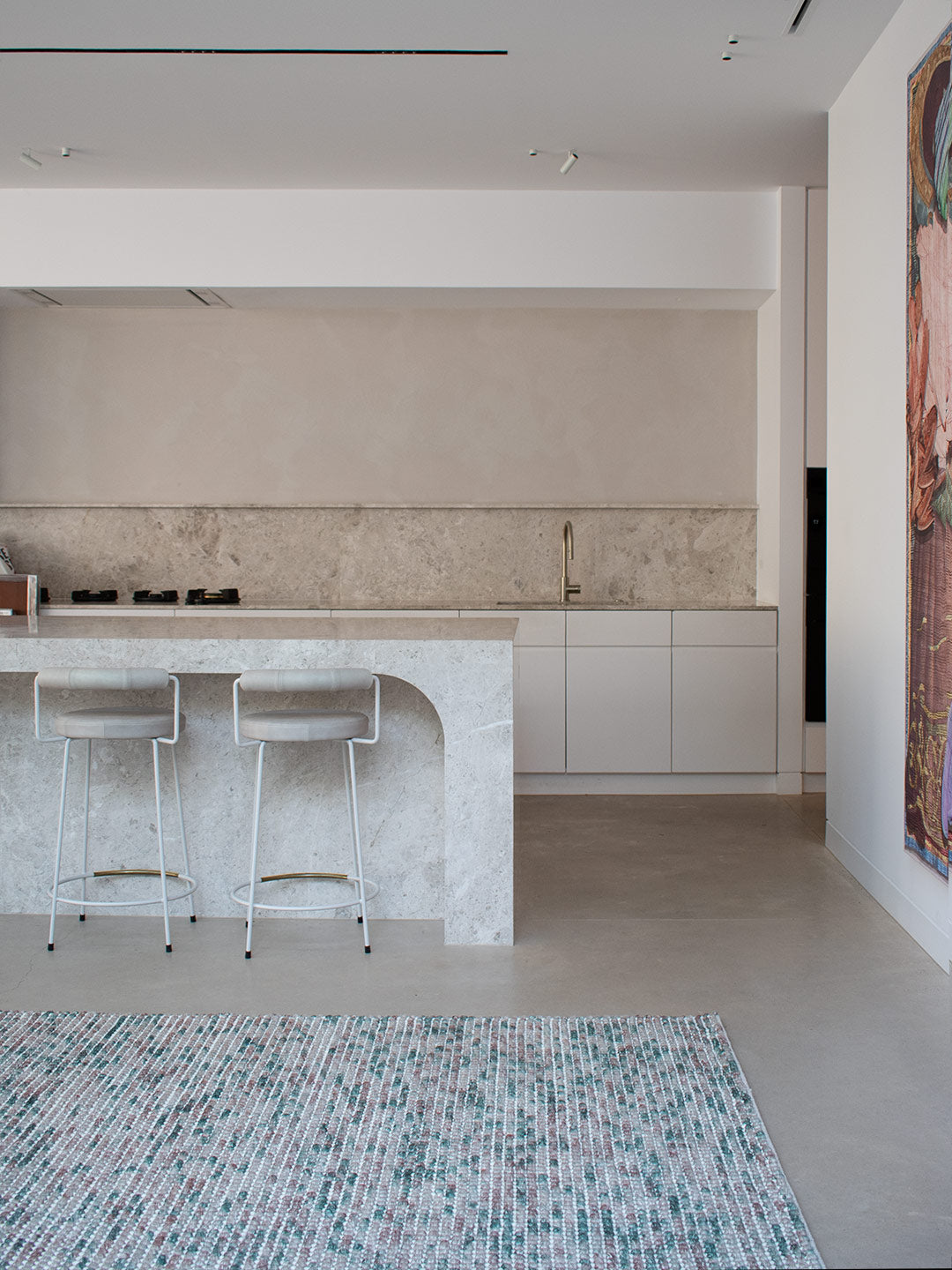 India Magic Oasis wool and viscose rug displayed in a living room setting, showcasing intricate pattern and soft texture.