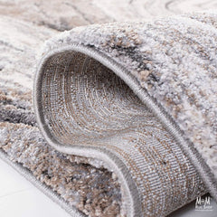 Mineral Grey heat set polypropylene material from Turkey, shown in a close-up of the textured surface.