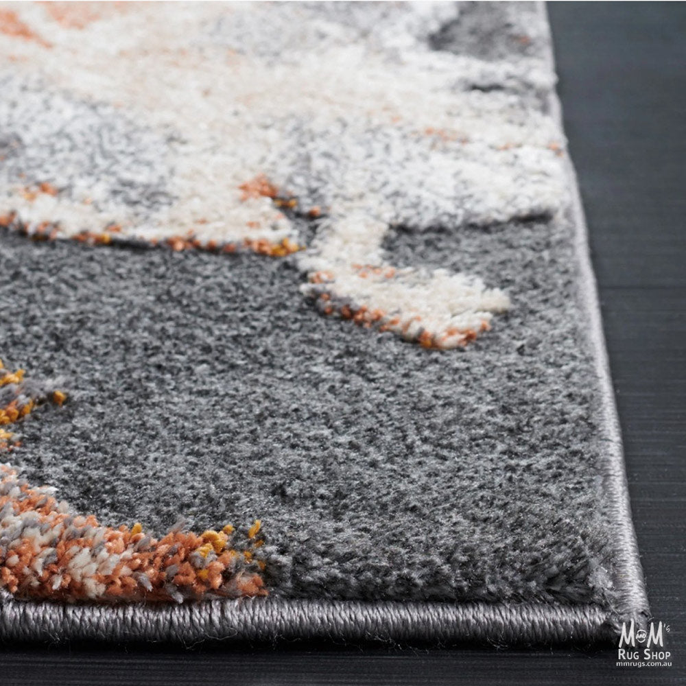 Heat set polypropylene sample in mineral rust color from Turkey, showcasing textured, rust-toned mineral finish.