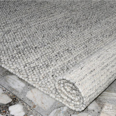 Ovation Oyster wool and cotton blend fabric in natural colors, shown in a close-up image highlighting texture and material quality.