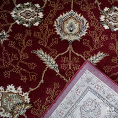 Red Tavernelle traditional garden decor made from heat set polypropylene by Turkey, shown in a vibrant red color.