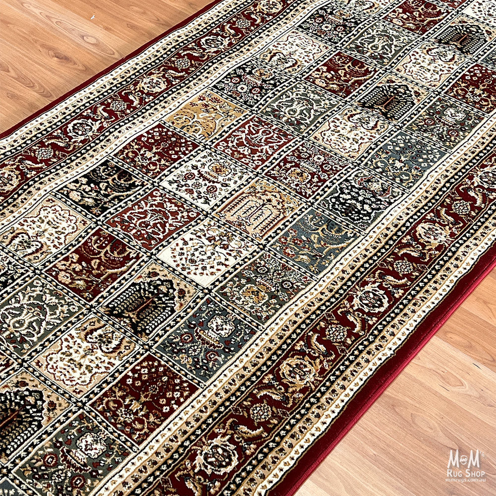 Verona Panel Red Runner 100 cm wide | $155 per metre-2
