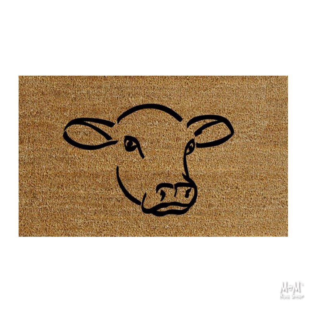 Doormat PVC Coir Cow Face-zoom-1