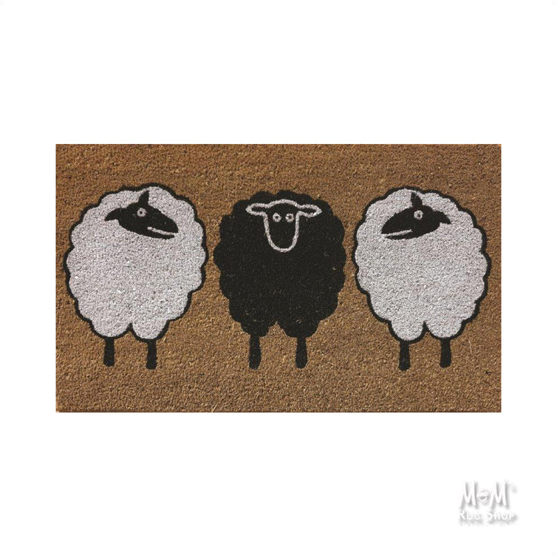 Doormat PVC Coir 3 Sheep-zoom-
