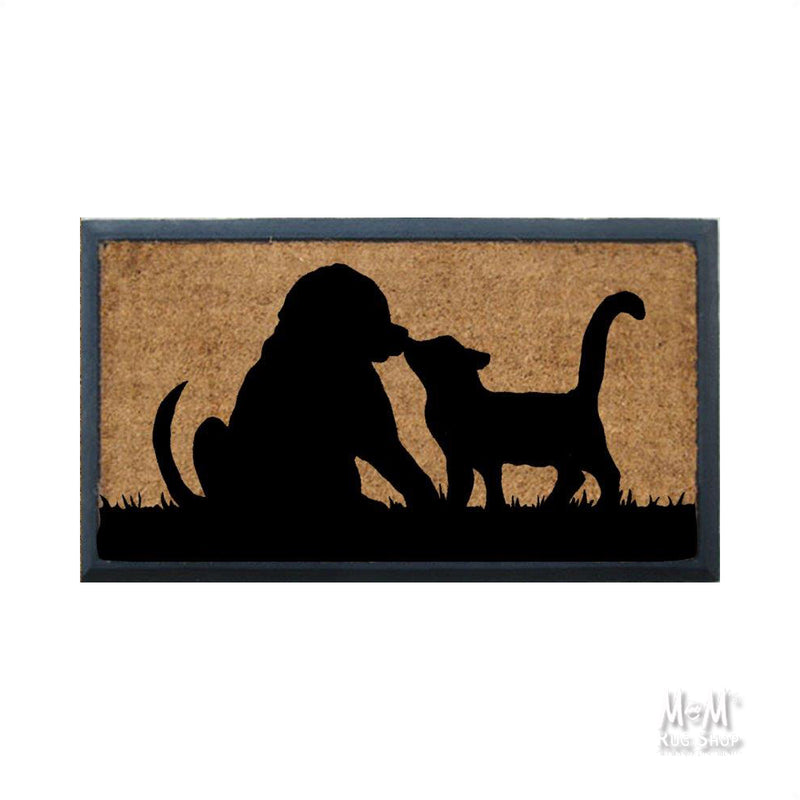 Doormat Rubber & Coir Dog and Cat-zoom-