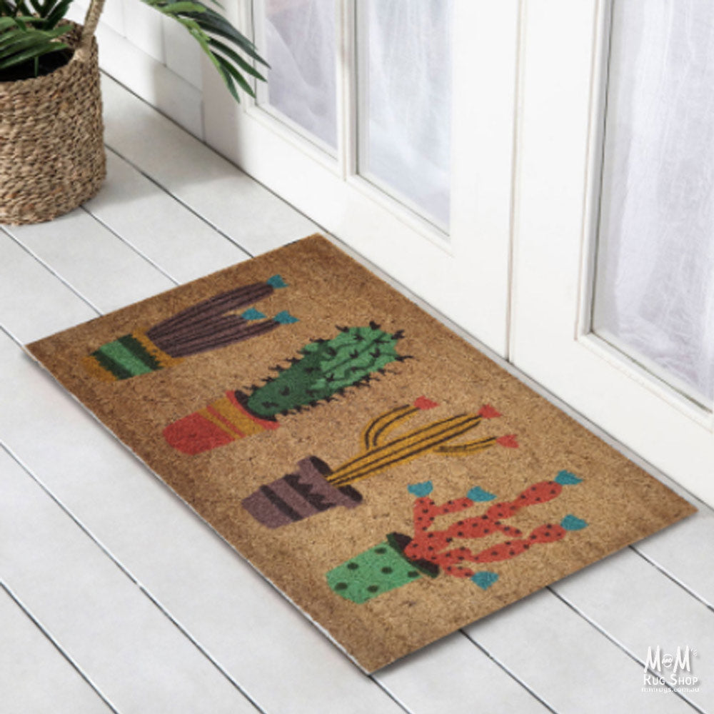 Doormat PVC Coir 4 Cactus