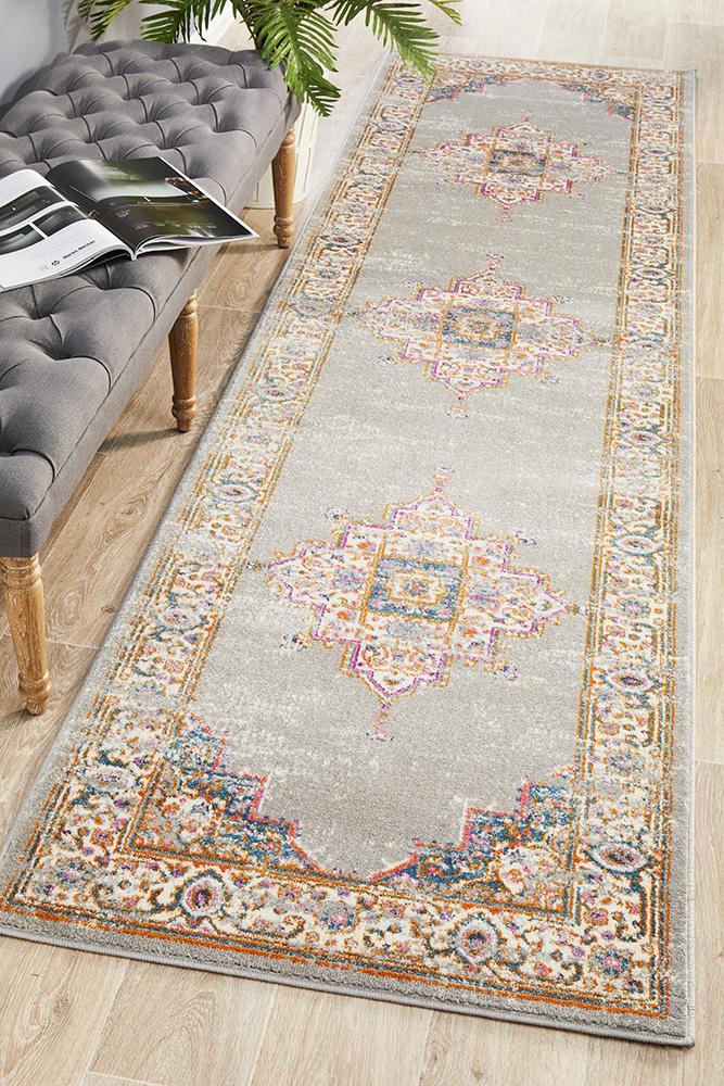 Babylon 211 Grey  Runner Rug