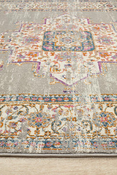 Grey Babylon 211 heat set polypropylene carpet by Turkey, showing textured surface and detailed pattern in a neutral grey color.