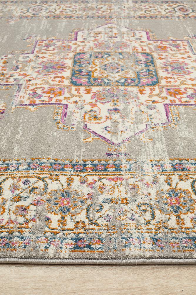Grey Babylon 211 heat set polypropylene carpet by Turkey, showing textured surface and detailed pattern in a neutral grey color.