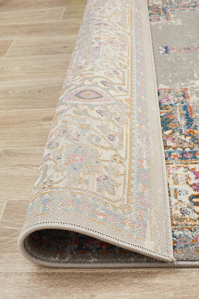 Gray Babylon 211 heat set polypropylene material from Turkey, shown in a close-up image of the textured surface.