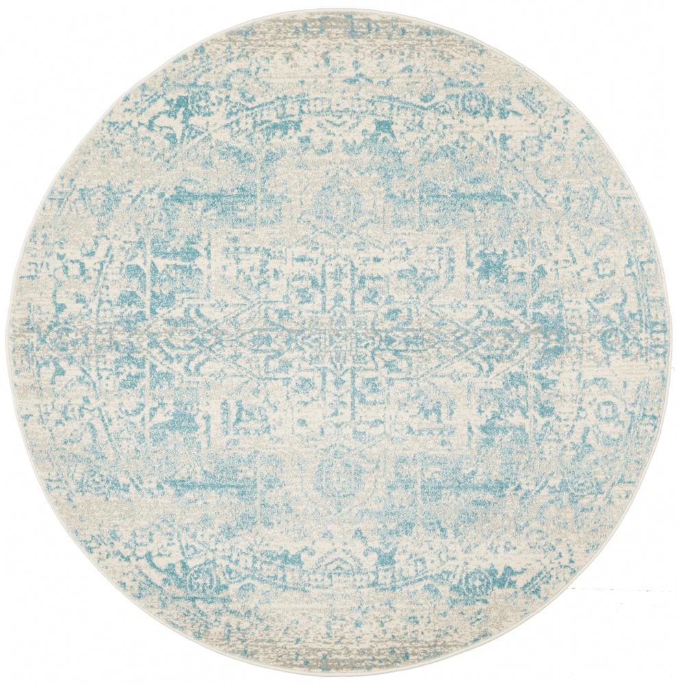 Evoke Classic White Blue Round