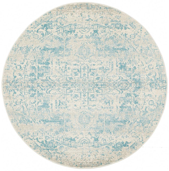 Evoke Classic White Blue Round