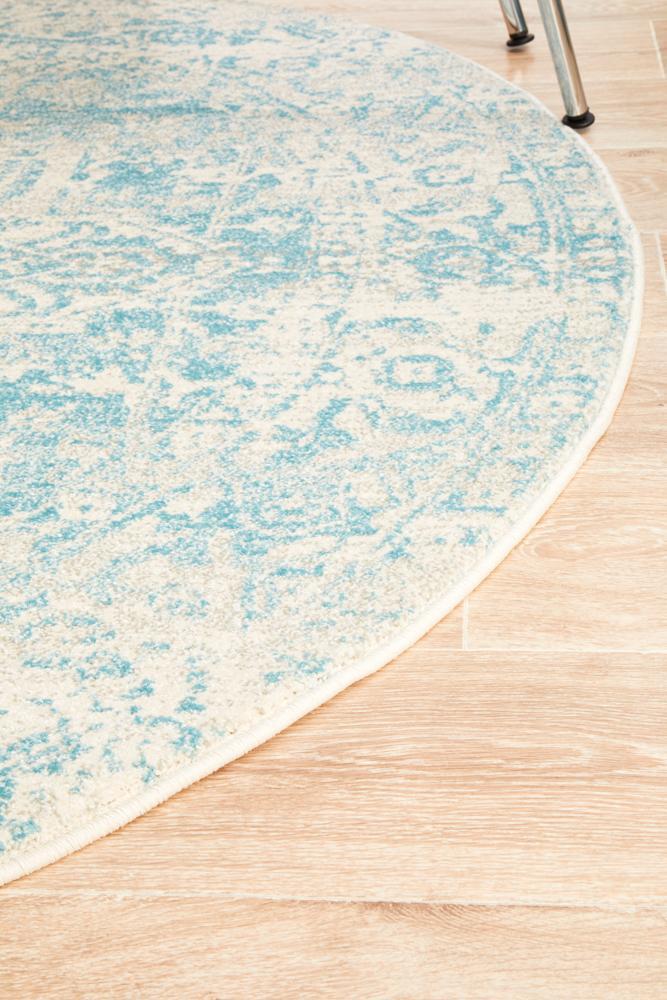Evoke Classic White Blue Round