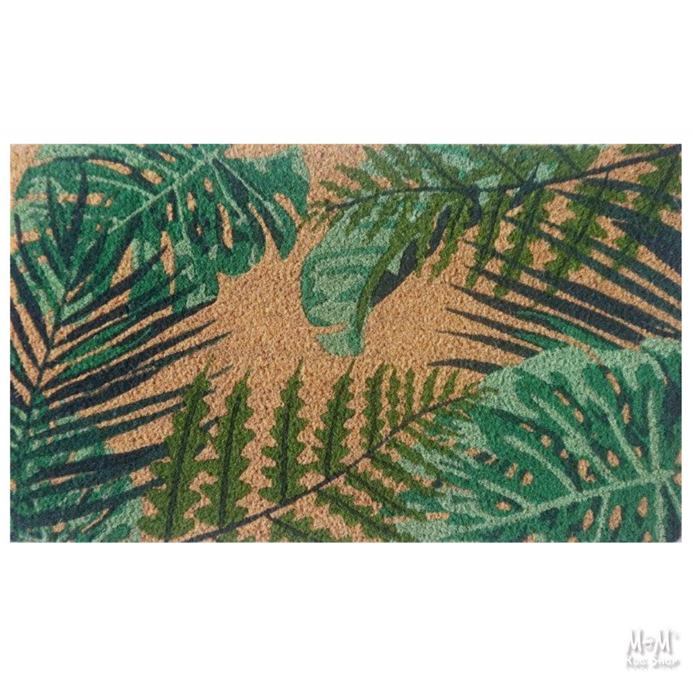 Doormat PVC Coir Leaves-zoom-1