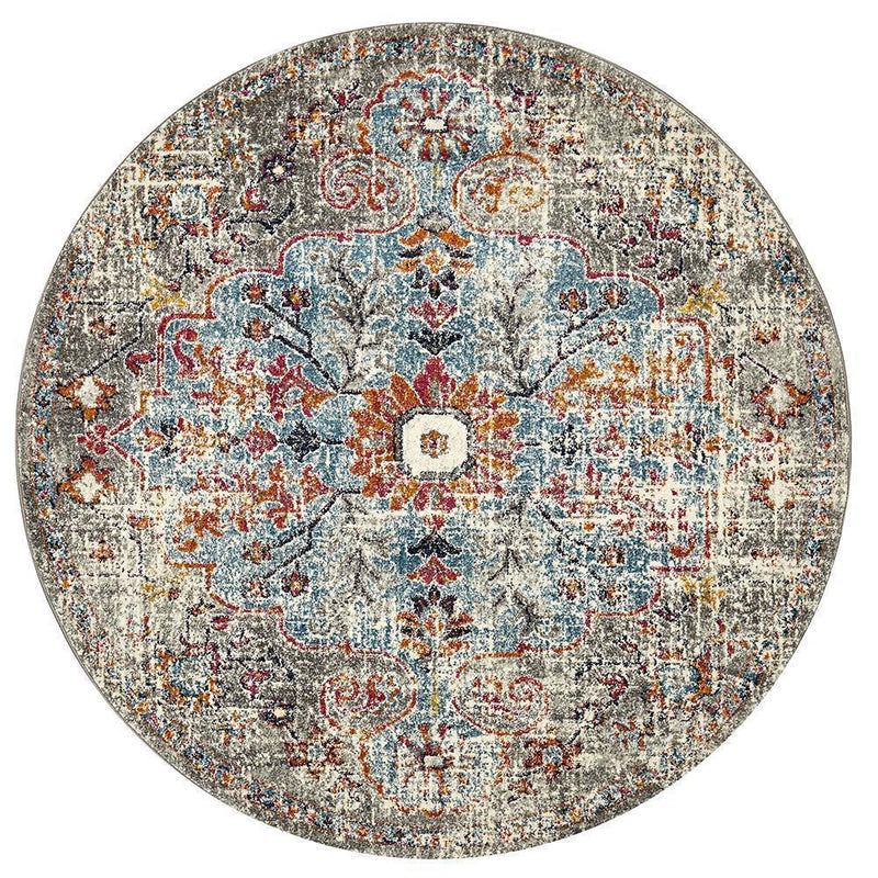 Museum Huxley Multi Coloured Round Rug-zoom-