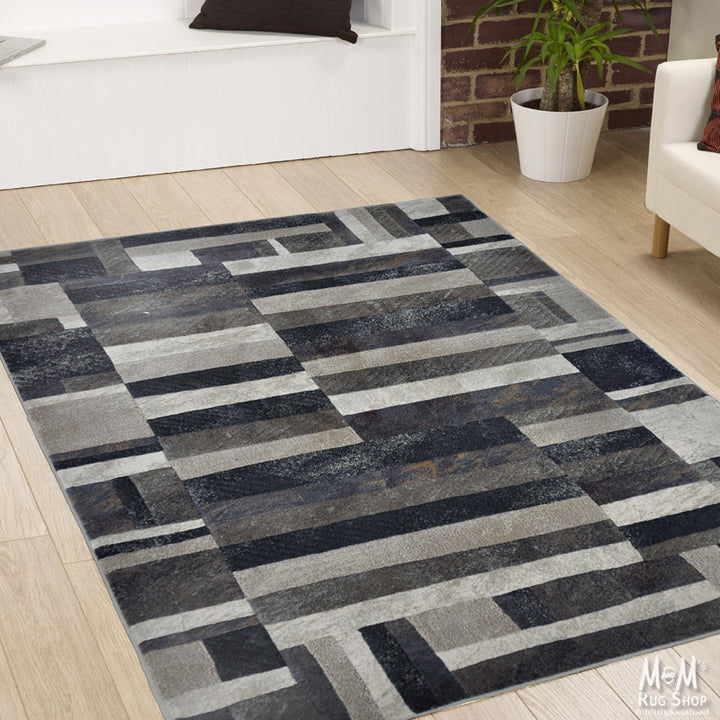 Boston Patch Grey Brown | Designer Rugs Melbourne | Online Rug Store | Buy Modern Rugs