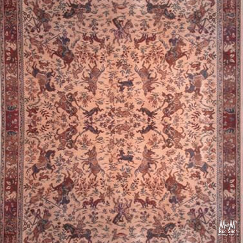 Chiraz Hunting Scene Beige-zoom-