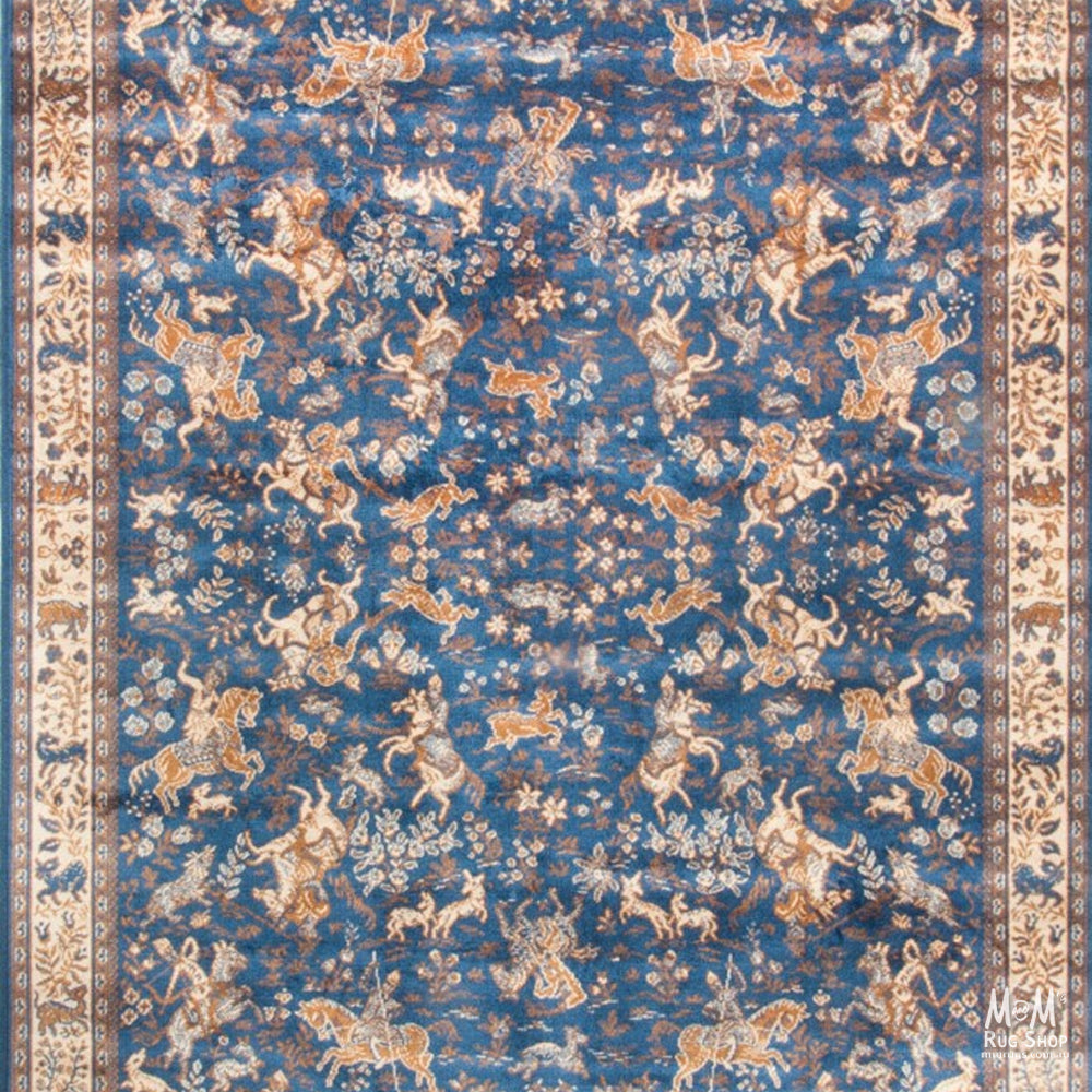 Chiraz Hunting Scene Navy