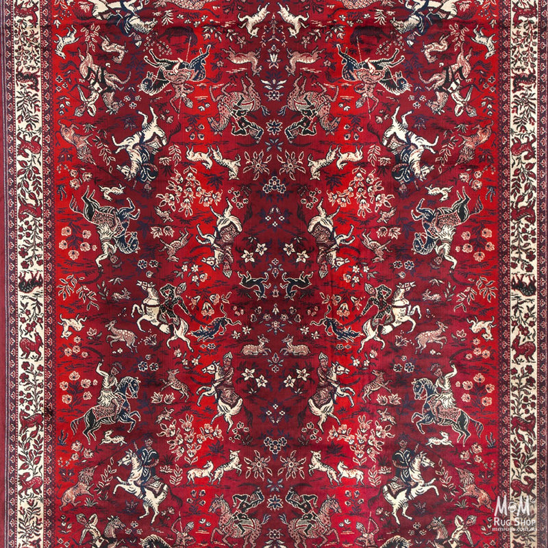 Chiraz Hunting Scene Red-zoom-