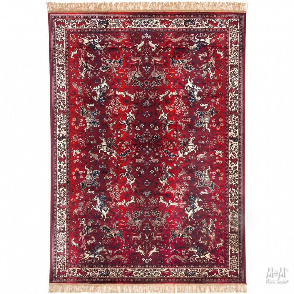 Chiraz Hunting Scene Red-2